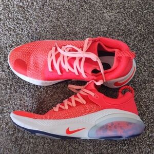 Nike Women's Athletic Shoes - Bright Orange and White Size 9